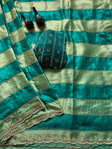 Space silk jharkan work sarees for party wear