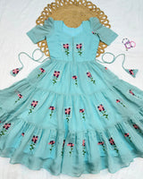 Cotton fully stitched maxi gown for women