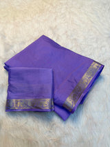 Viscose georgette soft fabric small zari boarder saree