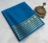 Semi Mysore silk budget range peacock boarder saree