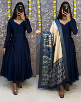 Vichitra silk kalamkari dupatta set