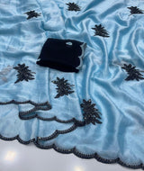 Rangoli silk saree embroidery buttis