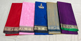 Narayanpeta Mercerised Cotton elephant small boarder saree