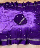 Viscose georgette Dual shade saree