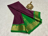 Mysore silk contrast budget friendly saree
