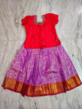 Customised maggam pattu parikini for kids
