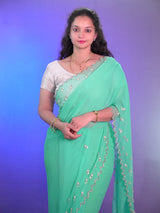 Handwork georgette saree