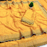 Space silk Diamond work saree