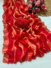 Space silk jharkan work sarees for party wear