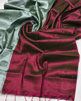 Raga mul tissue cotton dual shade saree