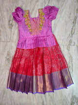 Customised maggam pattu parikini for kids