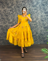 Cotton fully stitched maxi gown for women