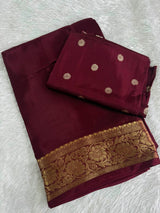Viscose premium mysore crepe silk saree