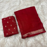 Viscose chinnon soft saree