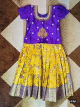 Customised maggam pattu parikini for kids