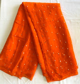 Chiffon mirror work saree