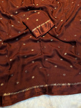 Jute silk viscose buttis saree
