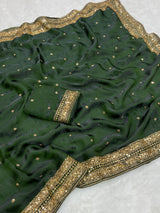 Space silk sequence party wear saree