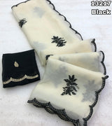 Rangoli silk saree embroidery buttis