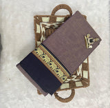 Narayanpeta Mercerised Cotton elephant gap boarder