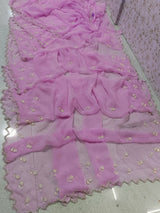 Handwork georgette saree