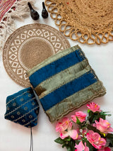 Space silk jharkan work sarees for party wear