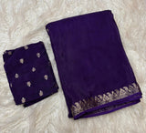 Viscose chinnon soft saree
