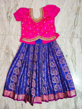 Customised maggam pattu parikini for kids