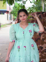Cotton fully stitched maxi gown for women