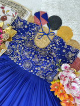 Trending partywear heavy maggam work anarkali set