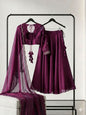 Madhuri Purple fully stitched lehanga