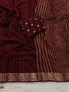 Viscose georgette checks pattern sarees