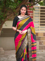 Marshmallow Matte Georgette Rangkat Saree