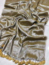 Raga tissue mul cotton saree