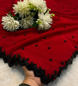Georgette handwork saree