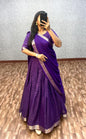 Vintage checks half saree lehanga set