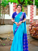 Mysore silk contrast budget friendly saree