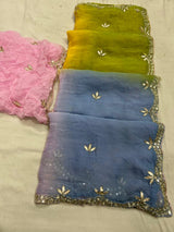 Najbeen chiffon handwork saree