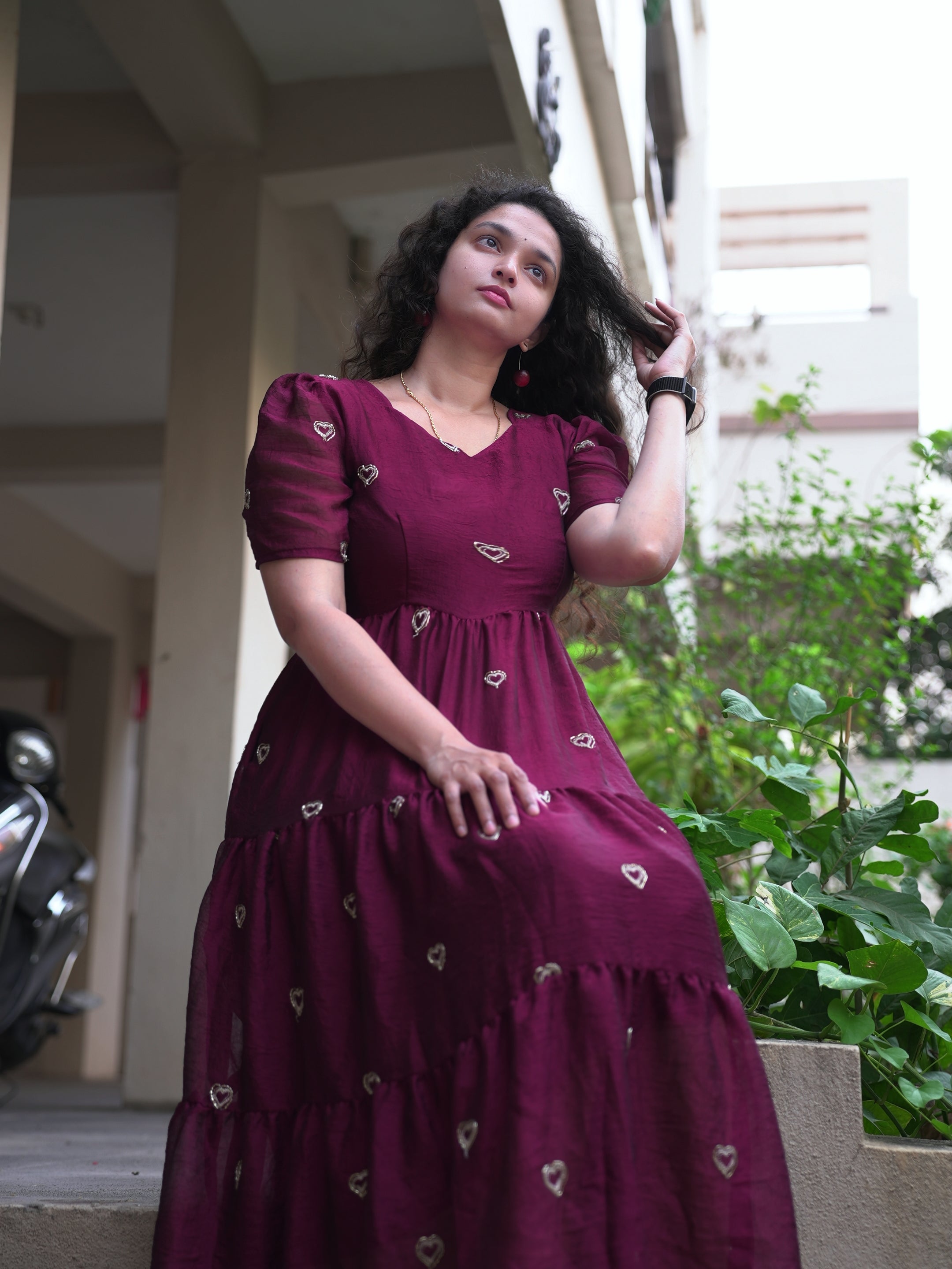 Valentine Heart Midi Dress