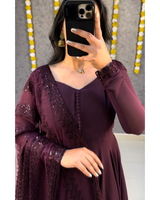 Beautiful Georgette Gown with Duppatta