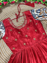 Kalamkari Maroon Anarkali