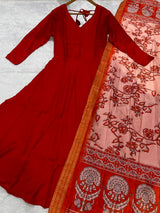 Vichitra silk kalamkari dupatta set