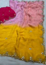 Najbern chiffon handwork saree