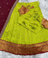 Kanjeevaram fully stitched half saree