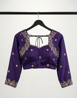 Madhuri Purple fully stitched lehanga