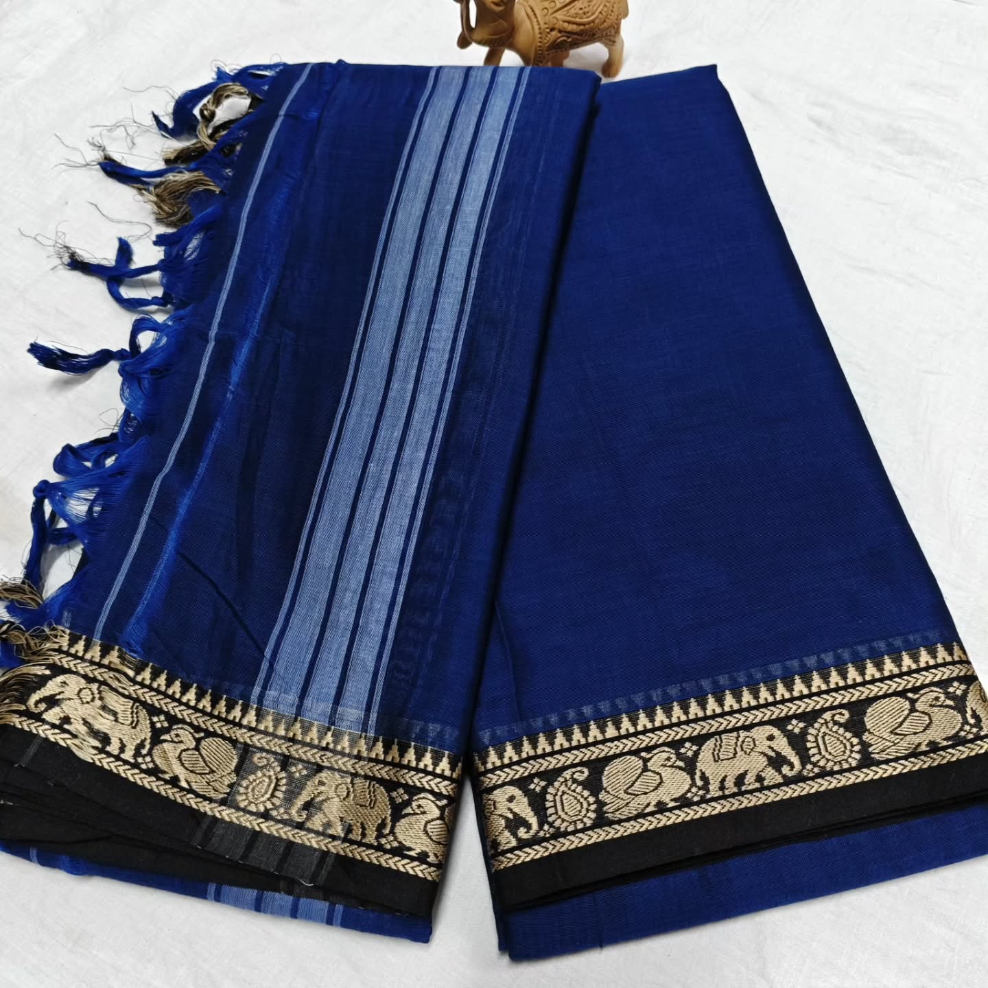 Narayanpeta Elephant Peacock Small boarder dress material
