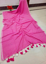 Korean inspired pure mul cotton saree