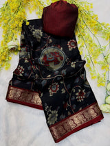 Maheswari Penkalamkari silk saree