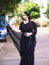 Meera Customised Georgette saree and heavy work blouse