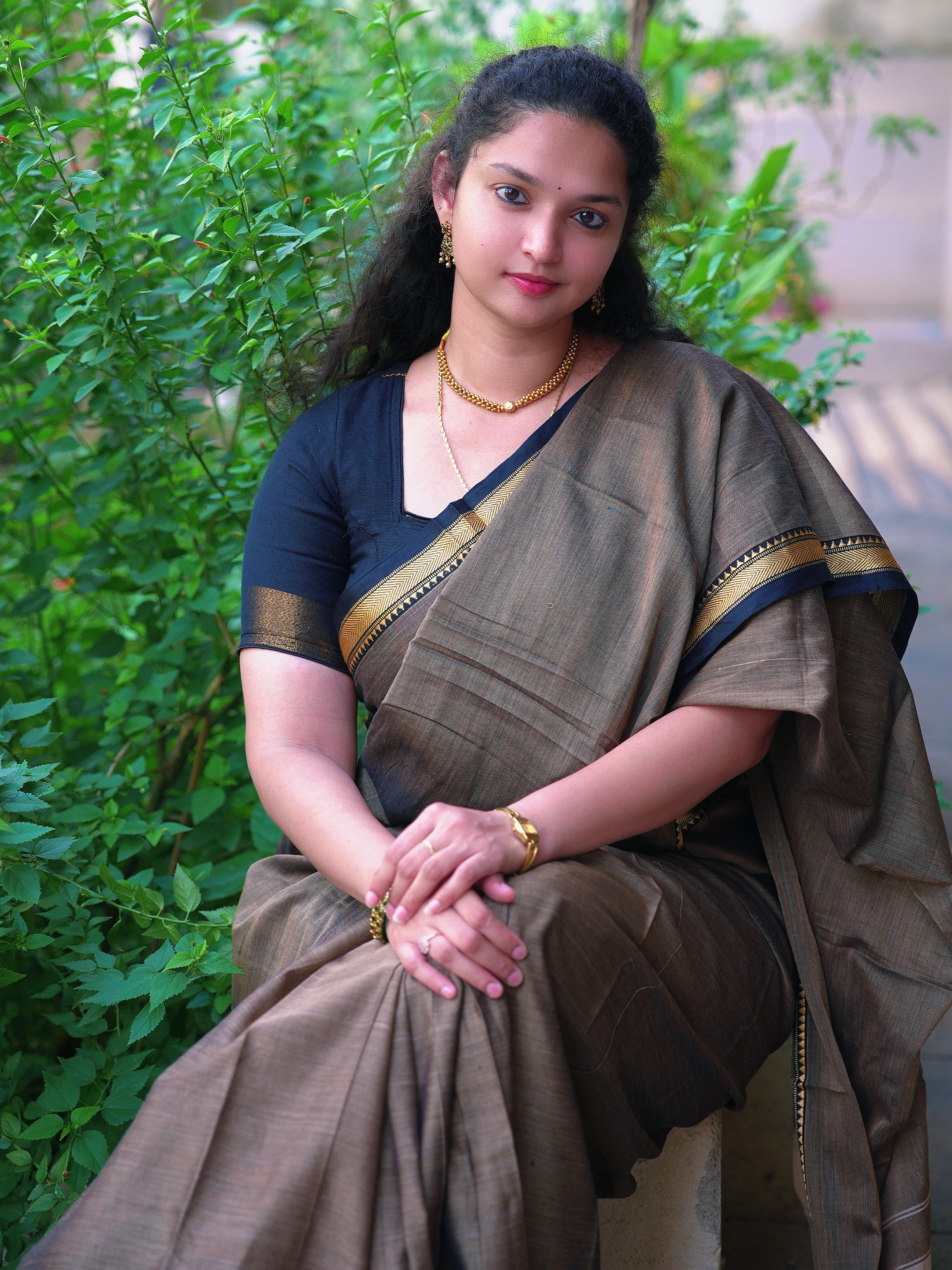 Narayanpeta Mercerised Cotton temple boarder